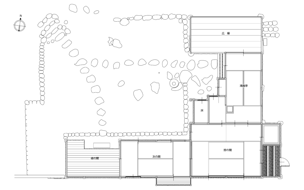 西方寺「湘南亭」平面図