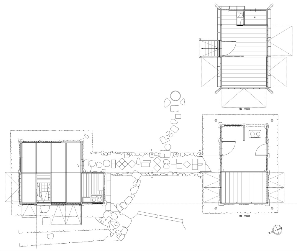 高台寺　傘亭・時雨亭　平面図