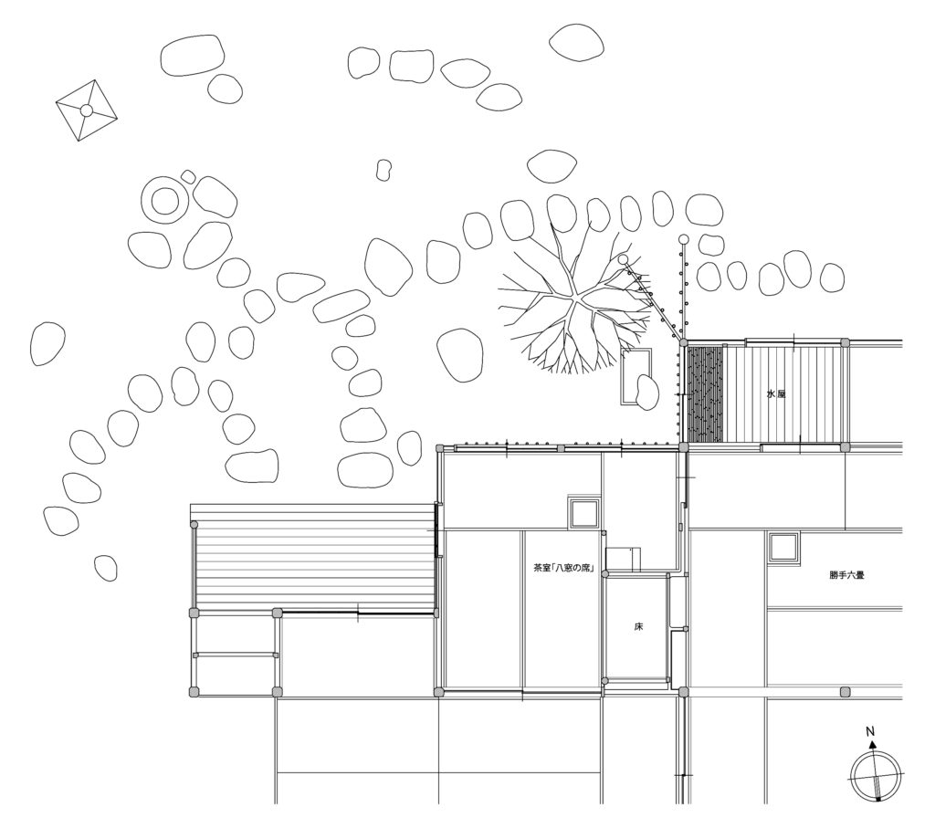 金地院「八窓席」平面図