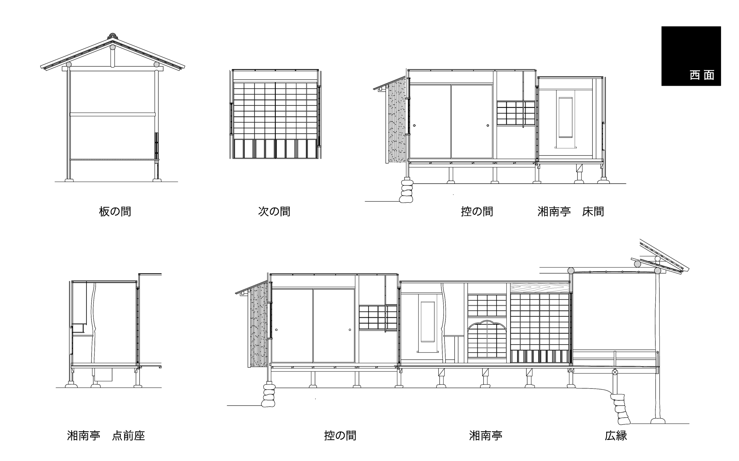 湘南亭 展開図 西面