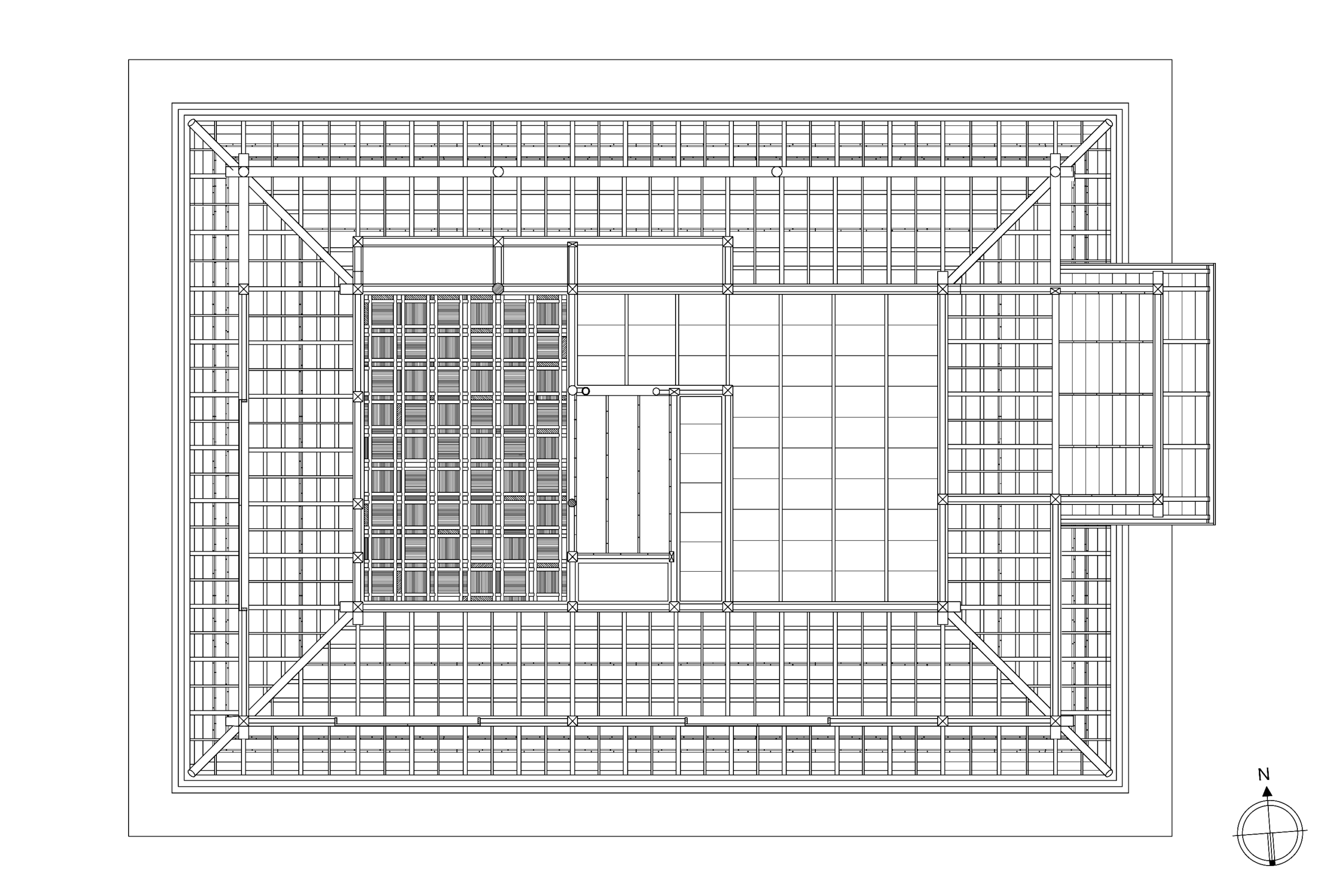 水無瀬神宮 燈芯亭 天井伏図