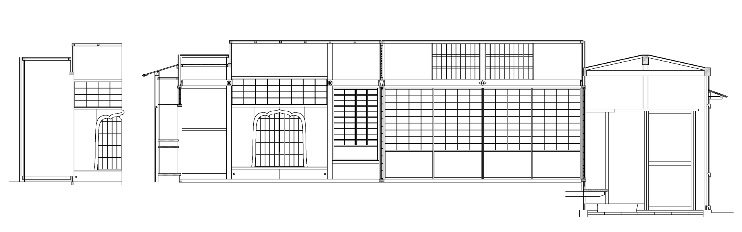 伏見稲荷大社　御茶屋　展開図　南面