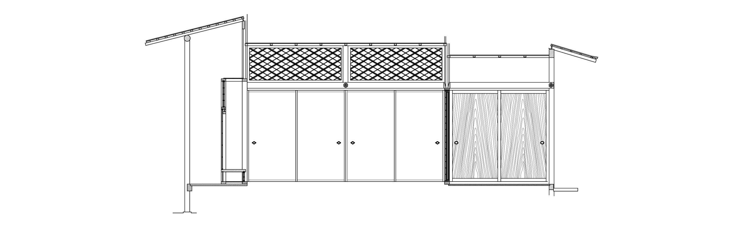 伏見稲荷大社　御茶屋　展開図　西面
