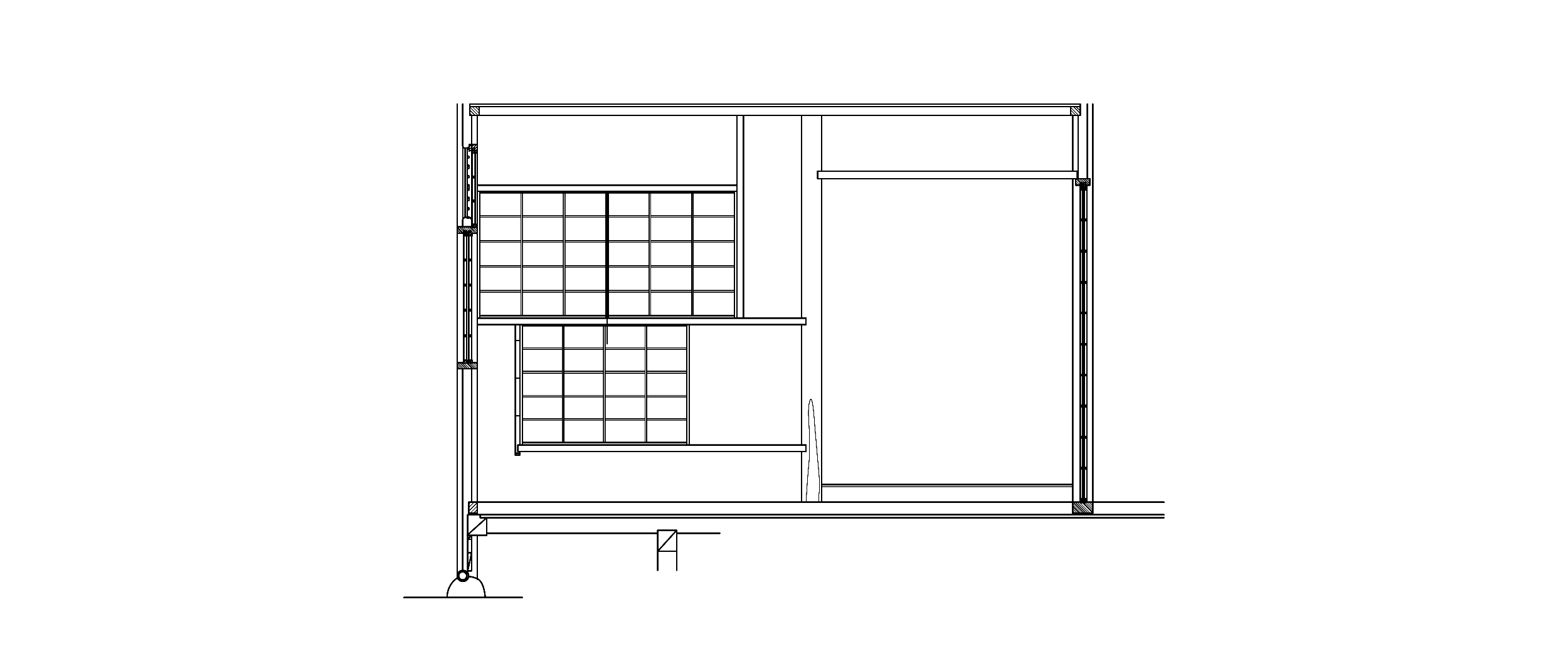 春草廬　北面展開図