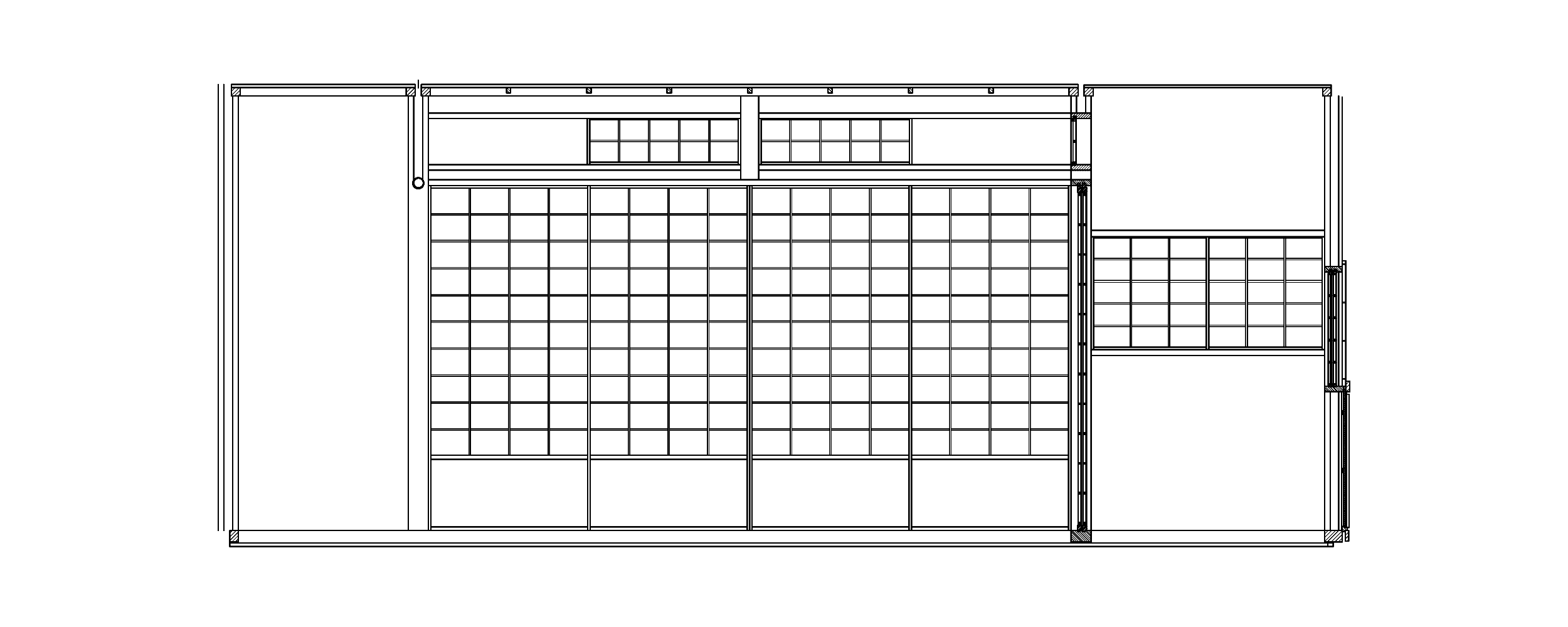 春草廬広間　南面展開図1