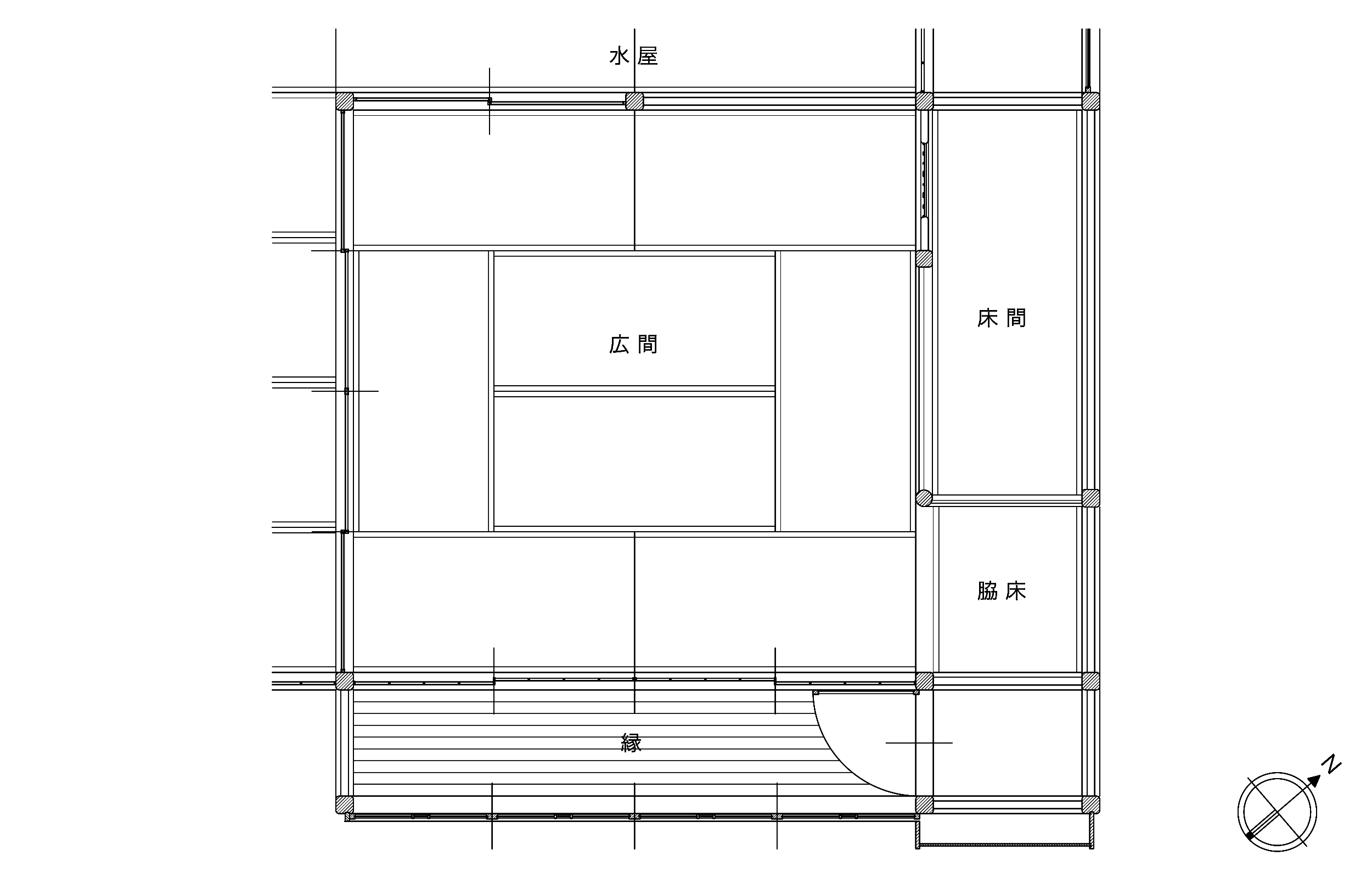 春草廬広間　平面図
