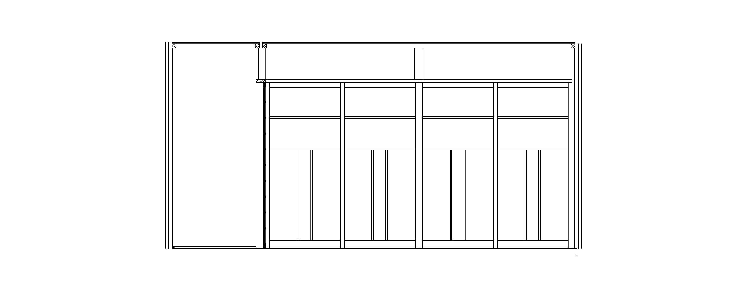 春草廬広間　南面展開図2
